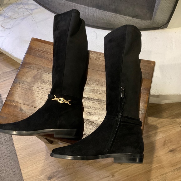 Sam Edelman Clive Riding Boots Suede Black size 7 - Picture 4 of 8